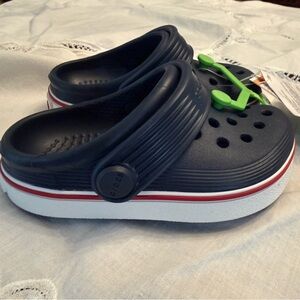 CROCS Kids Off Court Clogs in Navy & Pepper Colorway